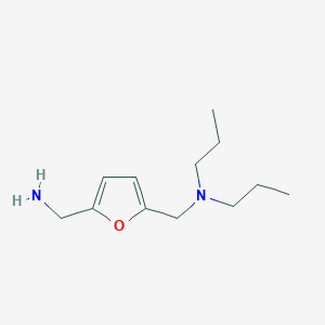 molecular formula C12H22N2O B1386892 N-{[5-(Aminomethyl)-2-furyl]methyl}-N-propylpropan-1-amine CAS No. 1170183-16-0