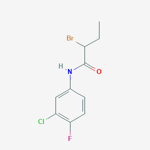 2-bromo-N-(3-chloro-4-fluorophenyl)butanamide