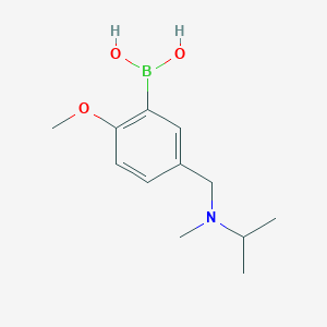 molecular formula C12H20BNO3 B1386896 (5-{[Isopropyl(methyl)amino]methyl}-2-methoxyphenyl)boronic acid CAS No. 1313761-40-8