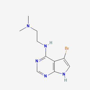 molecular formula C10H14BrN5 B1386897 N'-(5-Bromo-7H-pyrrolo[2,3-d]pyrimidin-4-yl)-N,N-dimethylethane-1,2-diamine CAS No. 1172374-48-9