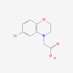 molecular formula C10H10BrNO3 B1386899 (6-Bromo-2,3-dihydro-4H-1,4-benzoxazin-4-yl)acetic acid CAS No. 1171632-22-6