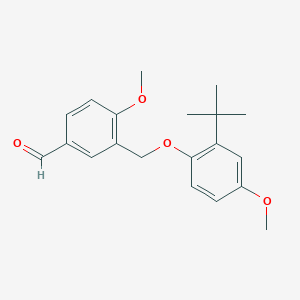 3-[(2-Tert-butyl-4-methoxyphenoxy)methyl]-4-methoxybenzaldehyde