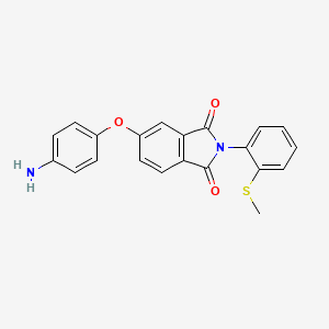 molecular formula C21H16N2O3S B1386912 5-(4-Aminophenoxy)-2-[2-(methylthio)phenyl]-1H-isoindole-1,3(2H)-dione CAS No. 1170101-66-2