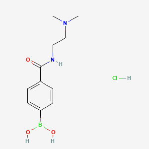 molecular formula C11H18BClN2O3 B1386914 (4-((2-(二甲氨基)乙基)氨基甲酰)苯基)硼酸盐酸盐 CAS No. 850568-22-8