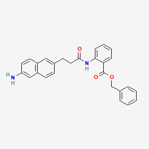 molecular formula C27H24N2O3 B13869151 Benzyl 2-[3-(6-aminonaphthalen-2-yl)propanoylamino]benzoate 