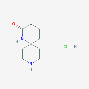 molecular formula C9H17ClN2O B1386922 1,9-Diazaspiro[5.5]undecan-2-one hydrochloride CAS No. 1171417-47-2
