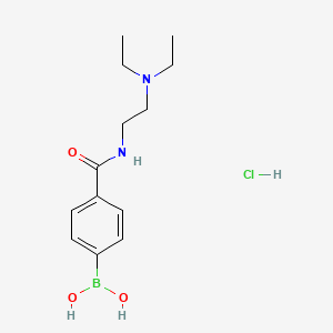 molecular formula C13H22BClN2O3 B1386930 (4-((2-(Diethylamino)ethyl)carbamoyl)phenyl)boronic acid hydrochloride CAS No. 913835-46-8