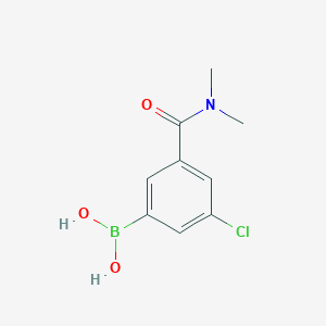 molecular formula C9H11BClNO3 B1386933 (3-Chloro-5-(dimethylcarbamoyl)phenyl)boronic acid CAS No. 957120-57-9