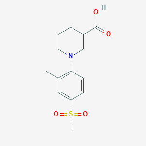 B1386937 1-[2-Methyl-4-(methylsulphonyl)phenyl]piperidine-3-carboxylic acid CAS No. 942474-82-0