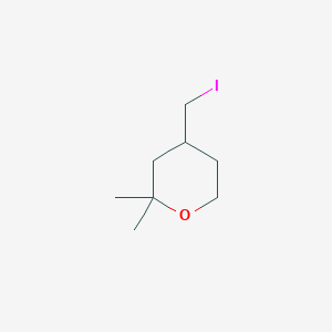 molecular formula C8H15IO B13869503 4-(Iodomethyl)-2,2-dimethyltetrahydro-2H-pyran 