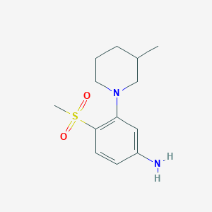 B1386952 3-(3-Methylpiperidin-1-yl)-4-methylsulfonylaniline CAS No. 1000018-39-2