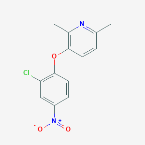 molecular formula C13H11ClN2O3 B13869534 3-(2-Chloro-4-nitrophenoxy)-2,6-dimethylpyridine 