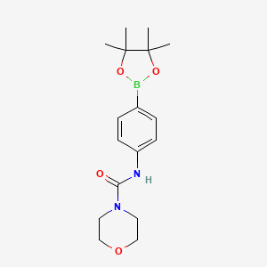 molecular formula C17H25BN2O4 B1386954 N-(4-(4,4,5,5-Tetramethyl-1,3,2-dioxaborolan-2-yl)phenyl)morpholine-4-carboxamide CAS No. 874290-97-8