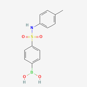 molecular formula C13H14BNO4S B1386959 N-p-Tolyl 4-boronobenzenesulfonamide CAS No. 957062-88-3