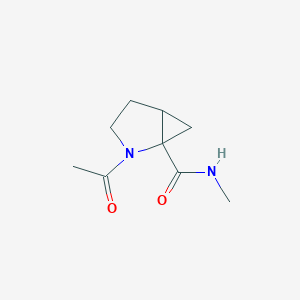 molecular formula C9H14N2O2 B138696 2-Acetyl-N-methyl-2-azabicyclo[3.1.0]hexane-1-carboxamide CAS No. 127117-45-7