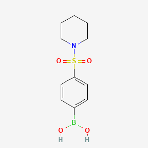 molecular formula C11H16BNO4S B1386960 4-(哌啶-1-磺酰基)苯硼酸 CAS No. 486422-58-6