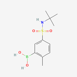 molecular formula C11H18BNO4S B1386964 (5-(N-(tert-Butyl)sulfamoyl)-2-methylphenyl)boronic acid CAS No. 874219-47-3