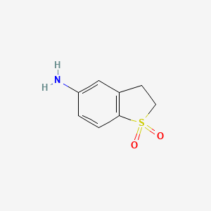 molecular formula C8H9NO2S B1386968 5-Amino-2,3-dihydro-1H-1-benzothiophene-1,1-dione CAS No. 51956-02-6