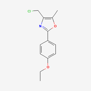 molecular formula C13H14ClNO2 B1386974 4-(Chloromethyl)-2-(4-ethoxyphenyl)-5-methyl-1,3-oxazole CAS No. 932728-55-7