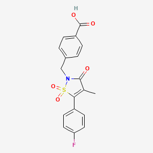 4-{[5-(4-Fluorophenyl)-4-methyl-1,1-dioxido-3-oxoisothiazol-2(3H)-yl]methyl}benzoic acid