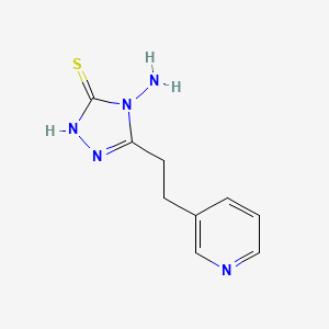 molecular formula C9H11N5S B1386977 4-Amino-5-(2-pyridin-3-ylethyl)-4H-1,2,4-triazole-3-thiol CAS No. 1170262-99-3