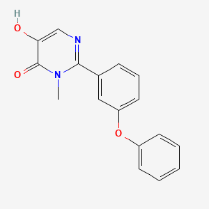 molecular formula C17H14N2O3 B13869780 5-Hydroxy-3-methyl-2-(3-phenoxyphenyl)pyrimidin-4-one 
