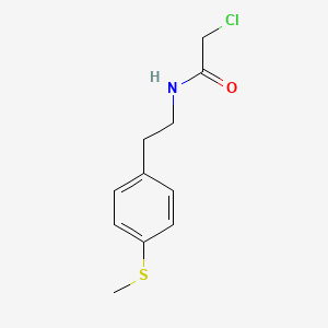 molecular formula C11H14ClNOS B1386980 2-Chloro-N-{2-[4-(methylthio)phenyl]ethyl}acetamide CAS No. 1172264-16-2