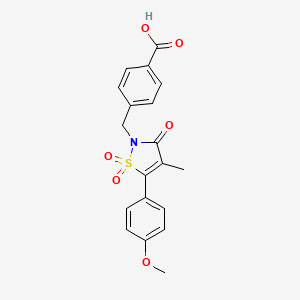 4-{[5-(4-Methoxyphenyl)-4-methyl-1,1-dioxido-3-oxoisothiazol-2(3H)-yl]methyl}benzoic acid