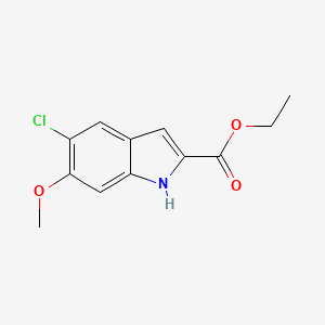 molecular formula C12H12ClNO3 B13869860 ethyl 5-chloro-6-methoxy-1H-indole-2-carboxylate 