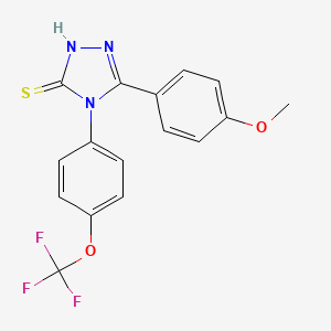 5-(4-Methoxyphenyl)-4-[4-(trifluoromethoxy)phenyl]-4H-1,2,4-triazole-3-thiol