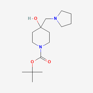 molecular formula C15H28N2O3 B13869917 Tert-butyl 4-hydroxy-4-(pyrrolidin-1-ylmethyl)piperidine-1-carboxylate 