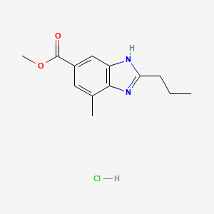methyl 4-methyl-2-propyl-1H-1,3-benzodiazole-6-carboxylate hydrochloride