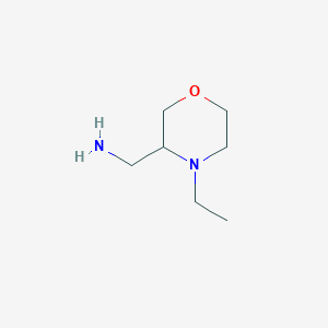 molecular formula C7H16N2O B13869955 (4-Ethylmorpholin-3-yl)methanamine 
