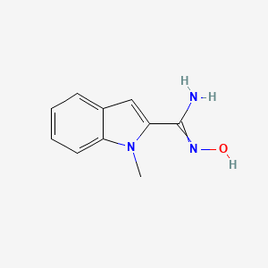 molecular formula C10H11N3O B13869969 N'-hydroxy-1-methylindole-2-carboximidamide 