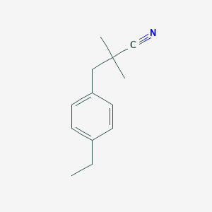 molecular formula C13H17N B138700 3-(4-Ethylphenyl)-2,2-dimethylpropanenitrile CAS No. 134123-93-6