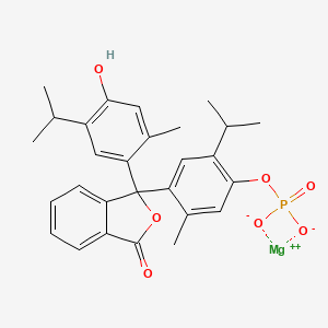 molecular formula C56H60MgO14P2 B1387004 magnesium;[4-[1-(4-hydroxy-2-methyl-5-propan-2-ylphenyl)-3-oxo-2-benzofuran-1-yl]-5-methyl-2-propan-2-ylphenyl] phosphate CAS No. 35106-21-9