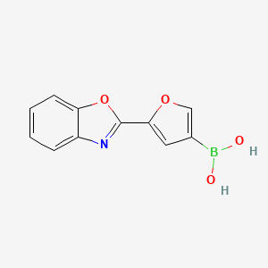 molecular formula C11H8BNO4 B13870051 [5-(1,3-Benzoxazol-2-yl)furan-3-yl]boronic acid 