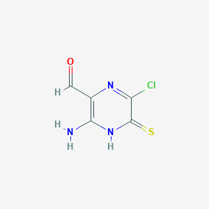 molecular formula C5H4ClN3OS B13870081 2-amino-5-chloro-6-sulfanylidene-1H-pyrazine-3-carbaldehyde 