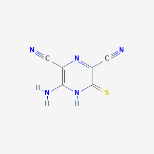 molecular formula C6H3N5S B13870087 2,6-Pyrazinedicarbonitrile, 5-amino-3,4-dihydro-3-thioxo- CAS No. 94053-73-3