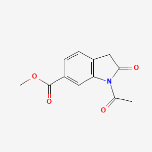 molecular formula C12H11NO4 B1387012 1-乙酰基-2-氧代吲哚啉-6-羧酸甲酯 CAS No. 676326-36-6