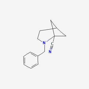 B1387014 2-(Phenylmethyl)-2-azabicyclo[3.1.1]heptane-1-carbonitrile CAS No. 1169708-27-3