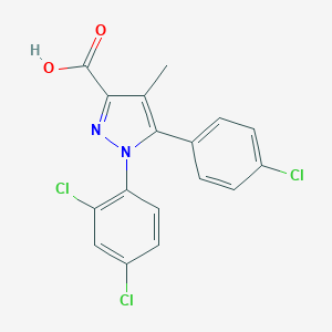 5-(4-Chlorophenyl)-1-(2,4-dichlorophenyl)-4-methyl-1H-pyrazole-3-carboxylic acid