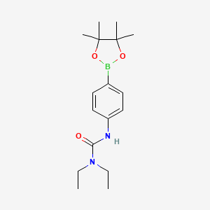 molecular formula C17H27BN2O3 B1387020 1,1-Diethyl-3-(4-(4,4,5,5-tetramethyl-1,3,2-dioxaborolan-2-yl)phenyl)urea CAS No. 874290-94-5