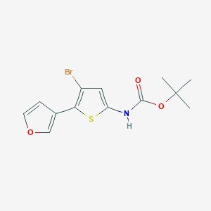 molecular formula C13H14BrNO3S B13870200 tert-butyl N-[4-bromo-5-(furan-3-yl)thiophen-2-yl]carbamate CAS No. 943322-59-6