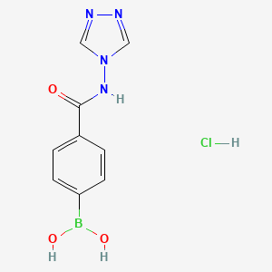 molecular formula C9H10BClN4O3 B1387022 (4-((4H-1,2,4-Triazol-4-yl)carbamoyl)phenyl)boronic acid hydrochloride CAS No. 850568-29-5