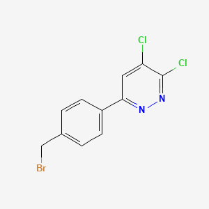 molecular formula C11H7BrCl2N2 B1387026 6-[4-(Bromomethyl)phenyl]-3,4-dichloropyridazine CAS No. 1172887-52-3