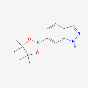 molecular formula C13H17BN2O2 B1387034 6-(4,4,5,5-Tetramethyl-1,3,2-dioxaborolan-2-yl)-1H-indazole CAS No. 937049-58-6