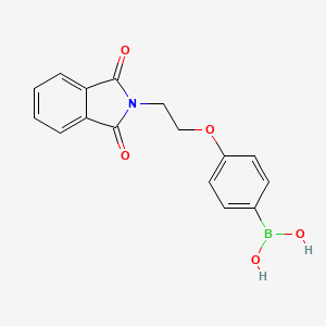 molecular formula C16H14BNO5 B1387037 4-(2-(1,3-Dioxoisoindolin-2-yl)ethoxy)phenylboronic acid CAS No. 957061-10-8