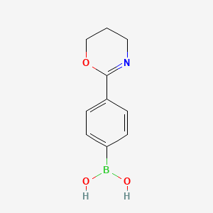 molecular formula C10H12BNO3 B1387039 (4-(5,6-Dihydro-4H-1,3-oxazin-2-yl)phenyl)boronic acid CAS No. 850568-68-2