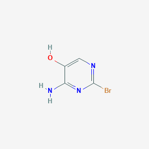 molecular formula C4H4BrN3O B13870399 4-Amino-2-bromopyrimidin-5-ol 